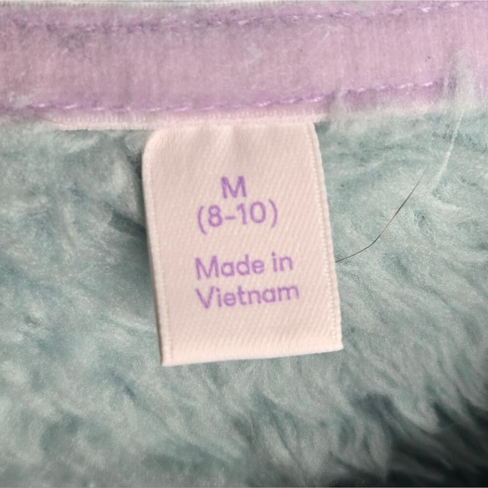 Joyspun Seafoam Green Hoodie Robe Fleece Lounger PJ Top Size M 8-10 - Picture 11 of 12
